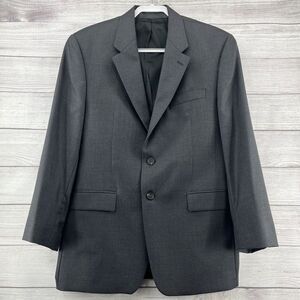 Ralph Lauren Sport Coat Blazer Suit Jacket Size 42R Wool 2 Button Dark Gray‎